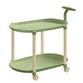 thumbnail image 1 of Rolling Side Table with 360° Silent Wheels and 2-Tier Storage, Cream Mobile Nightstand for Small Spaces, Portable Nesting End Table for Bedroom Living Room Kitchen, 1 of 6