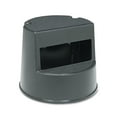 thumbnail image 1 of Rolling Step Stool, Curved Design, 2-Step, Retracting Casters, 350 lb Capacity, 16" Diameter x 13.5"h, Black, 1 of 4