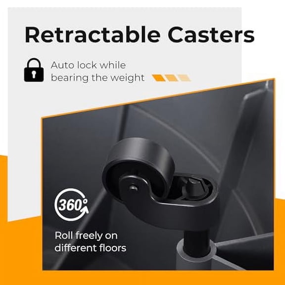 Rolling Step Stool, Library Stool w/Non-Slip Platform, Thick Rubber Ring, Outdoor Indoor Portable Round Step Stools with Wheels for Adults, Seniors, Kids, Max Load 330 lbs