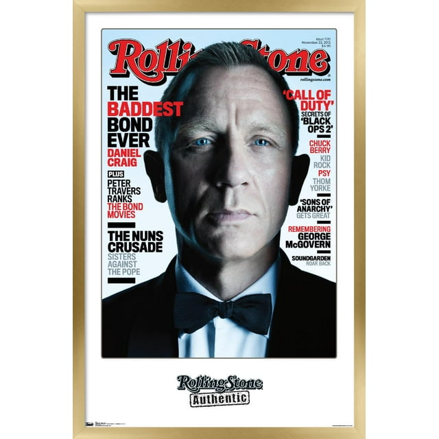 Rolling Stone Magazine - Daniel Craig 12 Wall Poster, 22.375" x 34", Framed