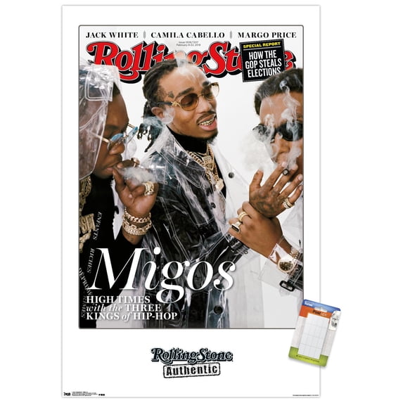 Rolling Stone Magazine - Migos 18 Wall Poster, 14.725" x 22.375"