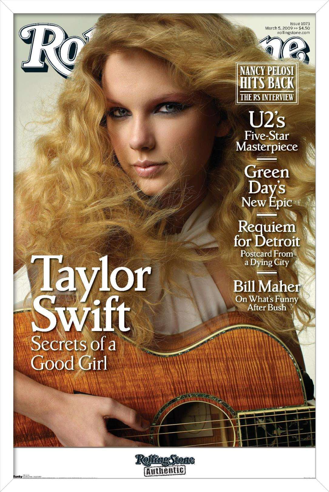 Rolling Stone Magazine - Taylor Swift Wall Poster with Wooden Magnetic  Frame, 22.375 x 34 