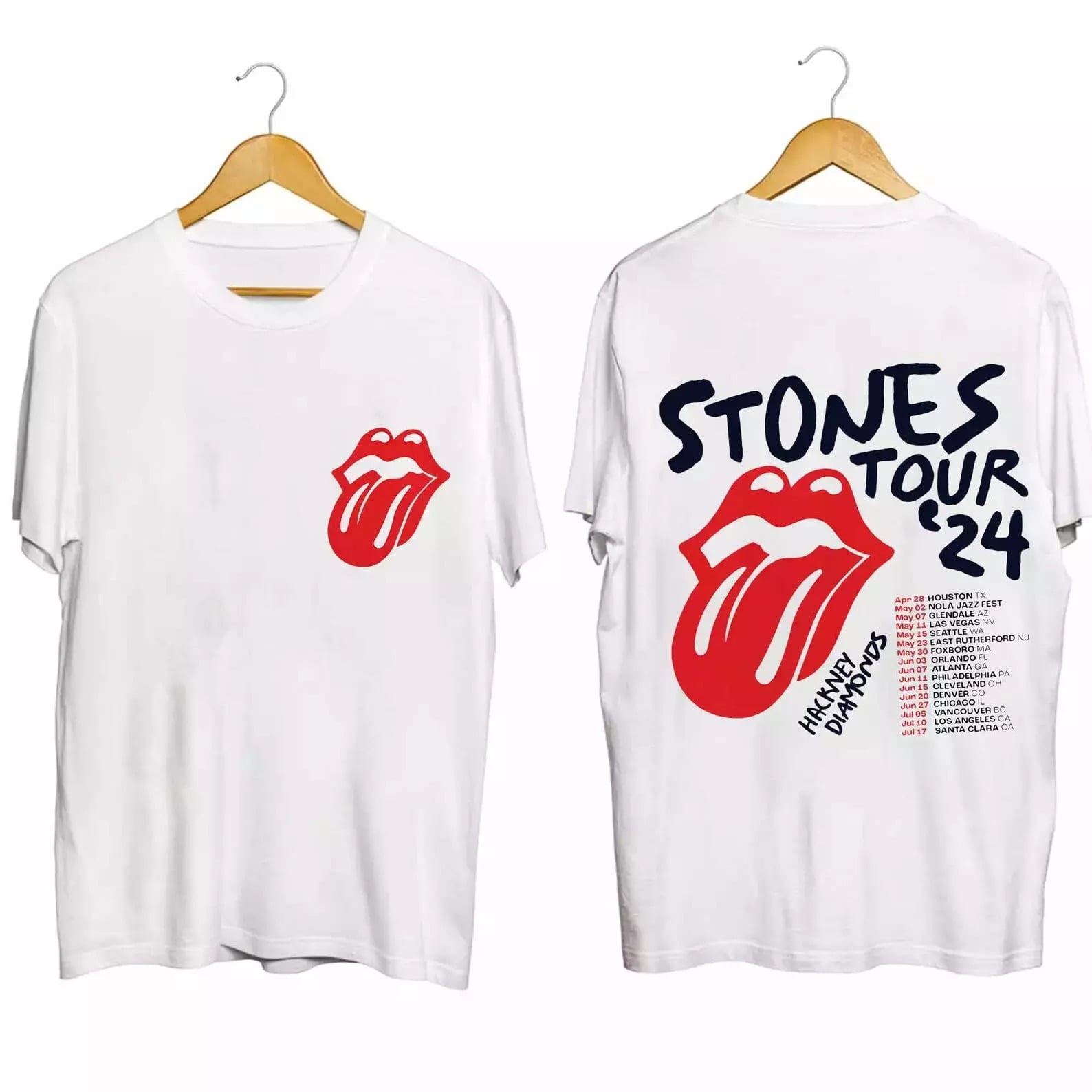 Rolling Stones 2024 Hackney Diamonds Tour Shirt
