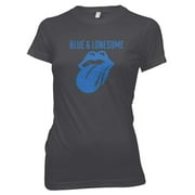 Rolling Stones 72 Logo Blue And Lonesome Junior Top X-Large Grey