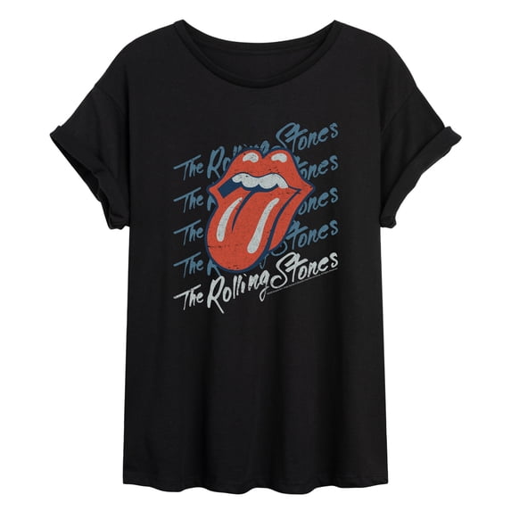 Rolling Stones - '76 World Tour - Juniors Oversized Graphic T-Shirt