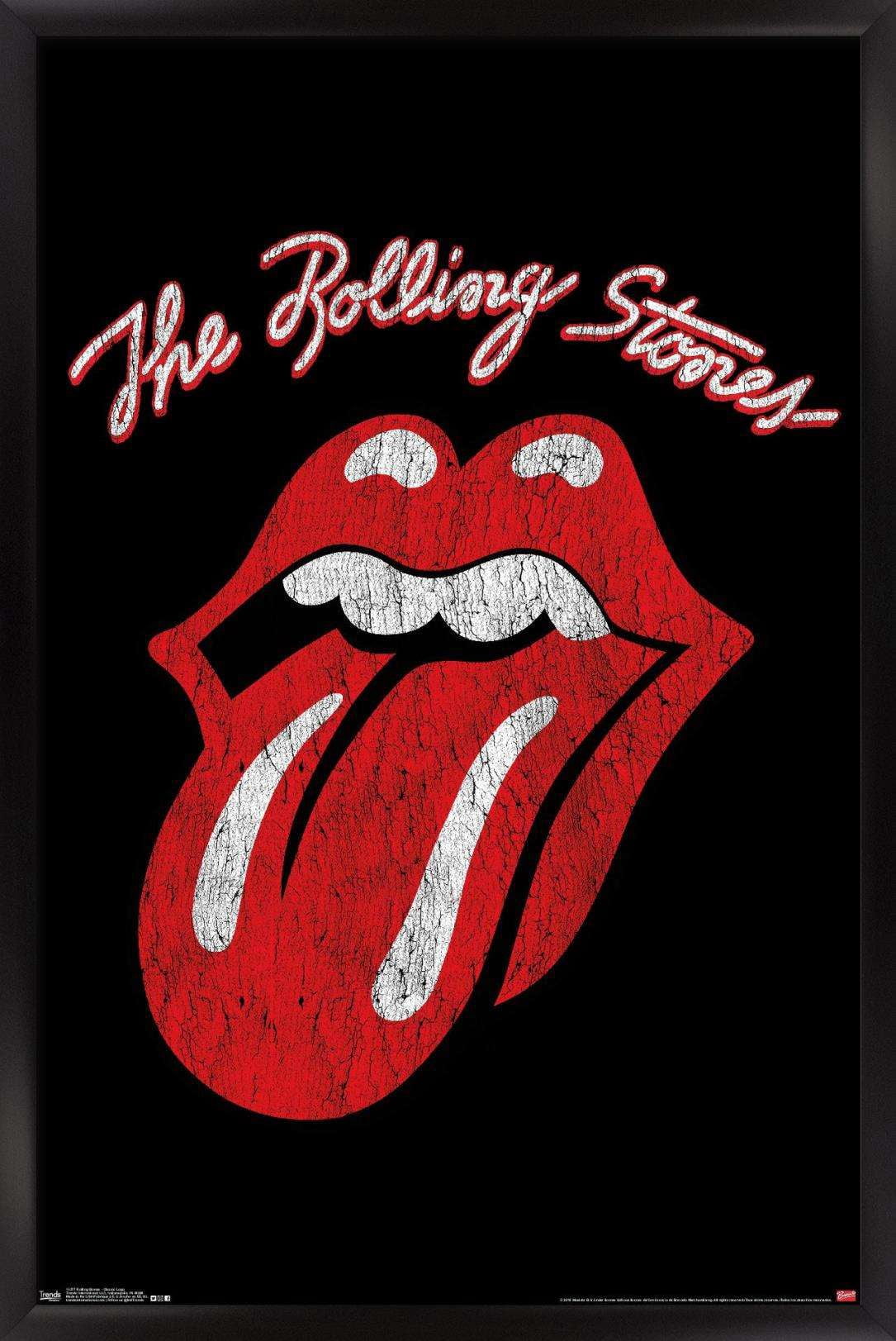Rolling Stones - Classic Logo Wall Poster, 14.725" x 22.375", Framed