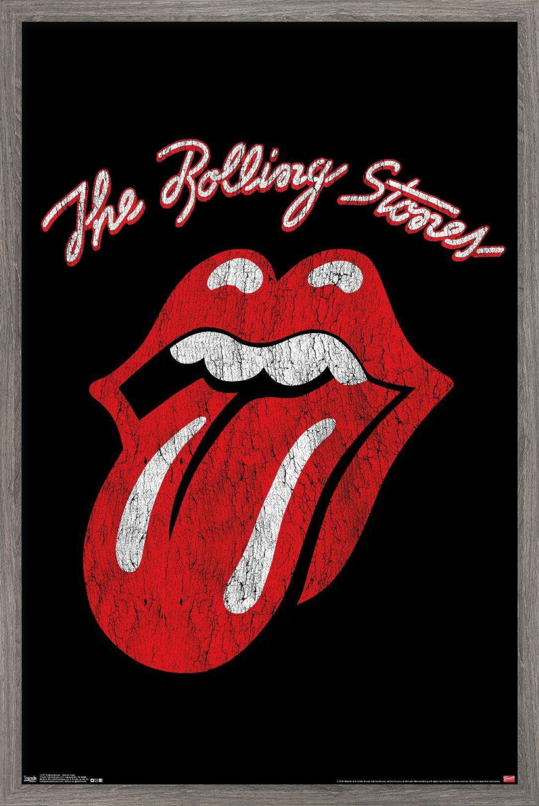 Rolling Stones - Classic Logo Wall Poster, 14.725" x 22.375", Framed