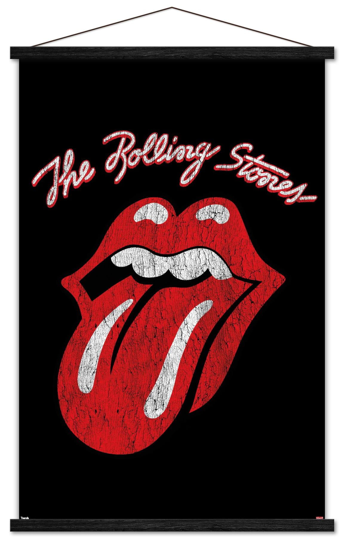 rolling stones リトグラフ　ポスター証明書付属 Rolling Stones - Classic Logo Wall Poster with Wooden Magnetic