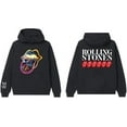 thumbnail image 1 of The Rolling Stones Cyberdellic Tongue Line Up Black Unisex Hoodie Medium, 1 of 1