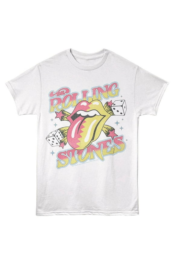 Rolling Stones - Dice And Stars - American Classics - White Adult Short Sleeve T-Shirt