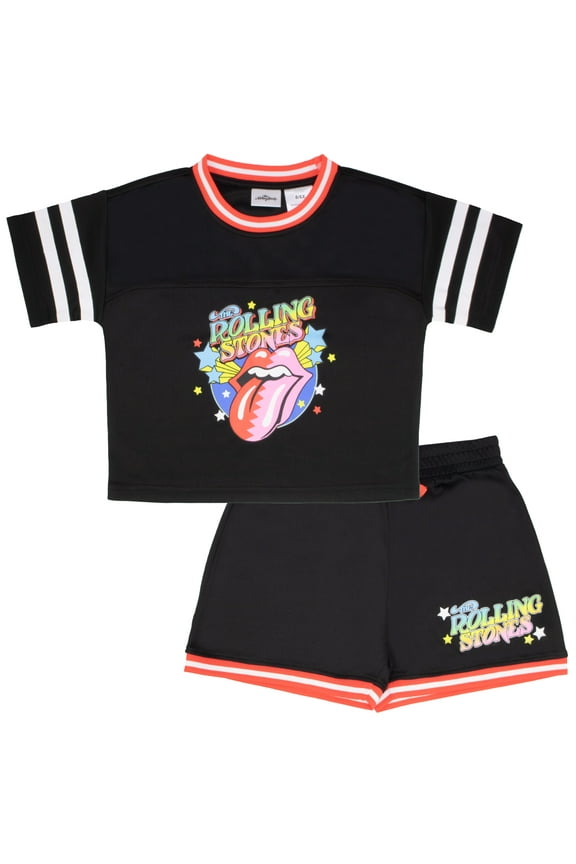 Rolling Stones Girl's Active Short Sleeve Jersey Set, Sizes 4-12