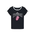 thumbnail image 1 of Rolling Stones Girls Short Sleeve Bow Detail Graphic T-Shirt, Sizes 4-16, 1 of 7