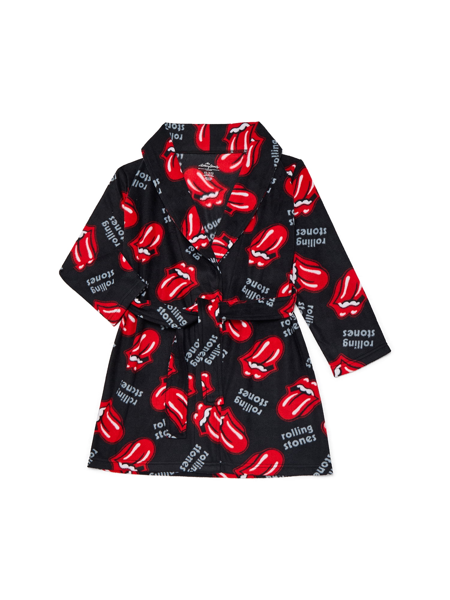 Rolling Stones Girls Holiday Fleece Robe, Sizes 4-12