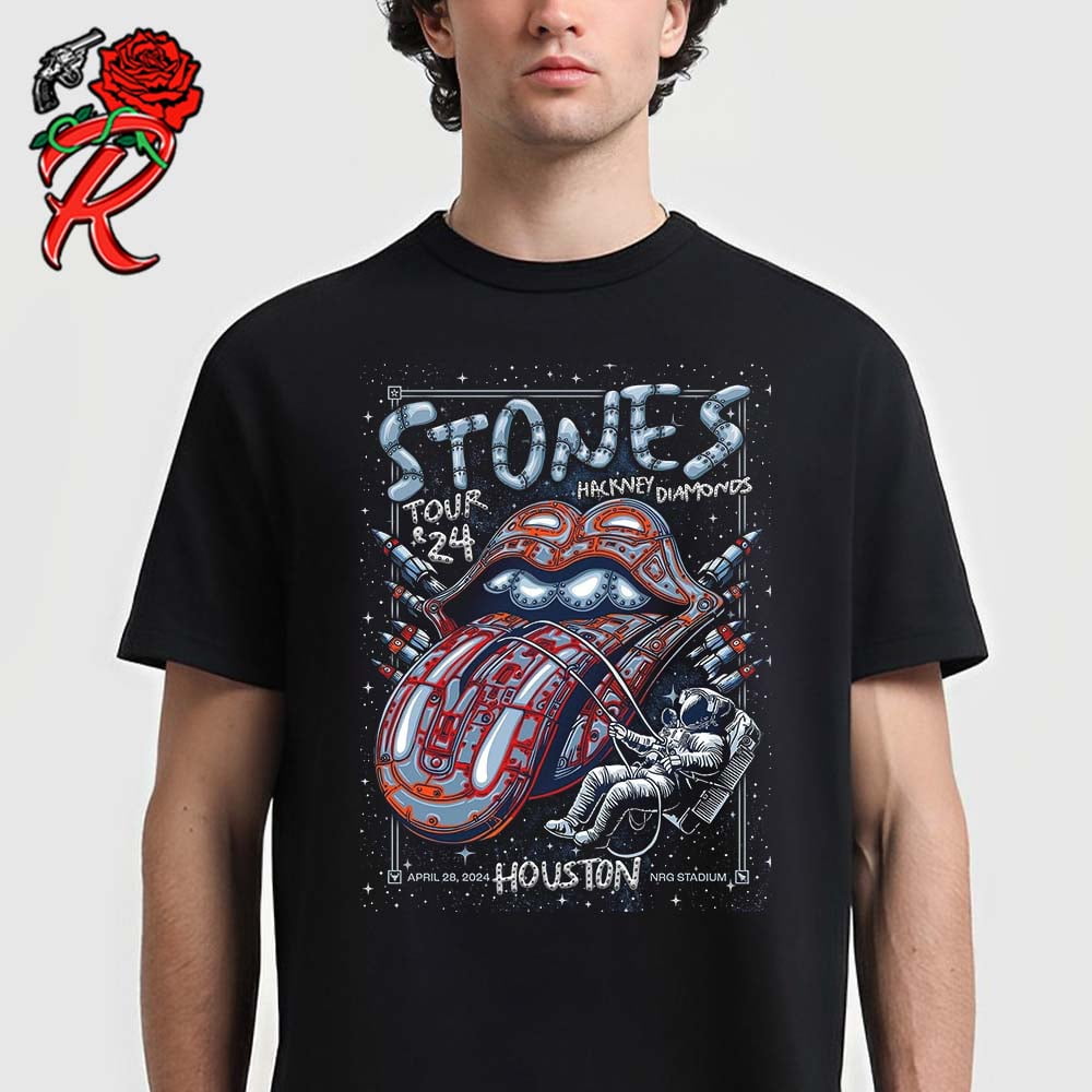 Rolling Stones Hackney Diamonds Tour 2024 Houston Poster On April 28