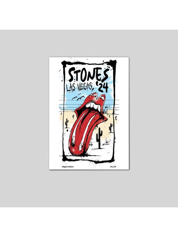 Rolling Stones Hackney Diamonds Tour Las Vegas 2024 Poster Size 24''x36'' The Golden Shop