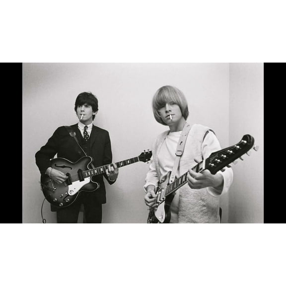 Rolling Stones Keith Richards and Brian Jones 24x36 inch Glossy Poster