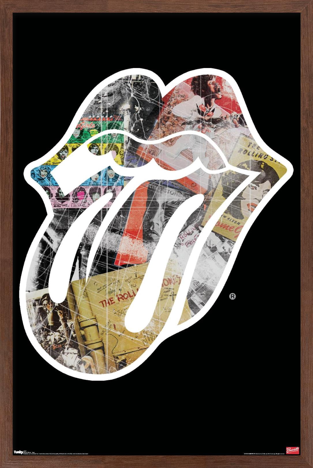 Rolling Stones - Logo Wall Poster, 14.725" x 22.375", Framed