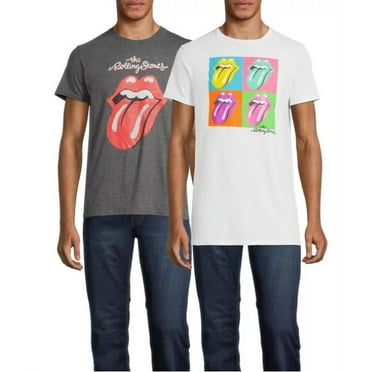 Rolling Stones Men's & Big Men's Icon and Pop Art Graphic T-shirts, 2-Pack, Sizes S-3XL