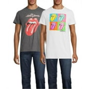 Rolling Stones Men's & Big Men's Icon and Pop Art Graphic T-shirts, 2-Pack, Sizes S-3XL