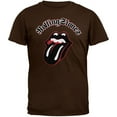 thumbnail image 1 of Rolling Stones Men's Flocked Tongue Brown Soft Adult Short Sleeve T Shirt, 1 of 1