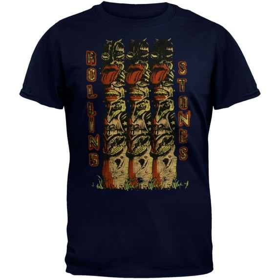 Rolling Stones Men's Statues Navy Short Sleeve T Shirt