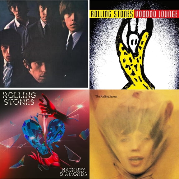 Rolling Stones No.2 (180G) & Voodoo Lounge (30Th Anniversary) (Red/Yellow Vinyl/2LP) & Hackney Diamonds (1 Year Anniversary/Clear/Blue Splatter Vinyl/2LP) & Goats Head Soup (2LP 2020 Deluxe Edition)