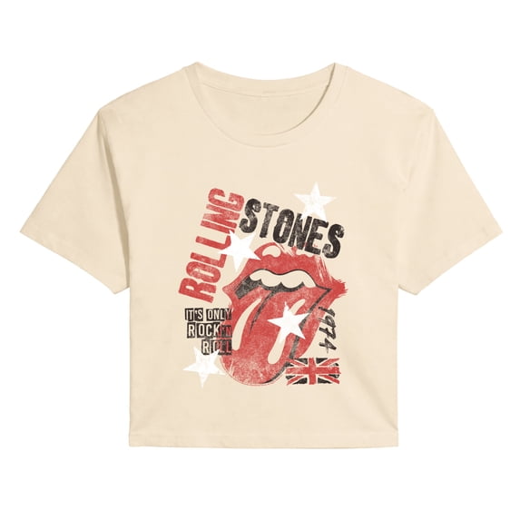 Rolling Stones - Only Rock Roll - Juniors Cropped Graphic T-Shirt