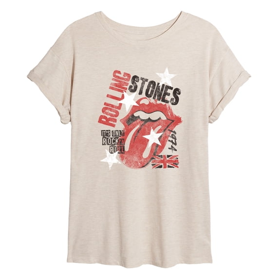 Rolling Stones - Only Rock Roll - Juniors Oversized Graphic T-Shirt