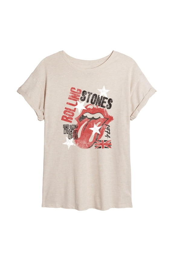 Rolling Stones - Only Rock Roll - Juniors Oversized Graphic T-Shirt