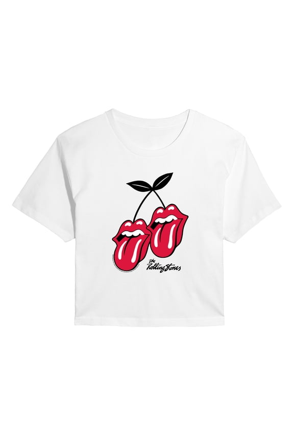 - RS Cherry Logo - Women's Cropped Short Sleeve Graphic T-Shirt