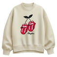 thumbnail image 1 of Rolling Stones - RS Cherry Logo - Women's Oversized Fleece Crew Sweatshirt, 1 of 3