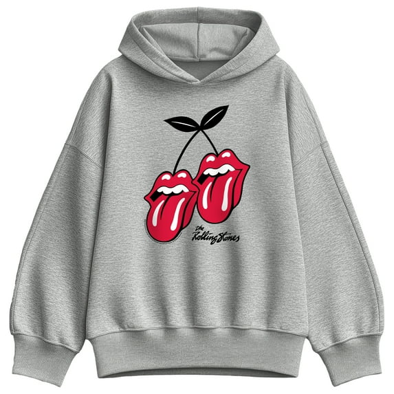 Rolling Stones - RS Cherry Logo - Women's Oversized Fleece Hoodie Sweatshirt
