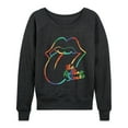 thumbnail image 1 of Rolling Stones - RS Logo Rainbow - Women's French Terry Long Sleeve Pullover, 1 of 4