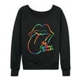 thumbnail image 1 of Rolling Stones - RS Logo Rainbow - Women's French Terry Long Sleeve Pullover, 1 of 4