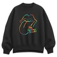 thumbnail image 1 of Rolling Stones - RS Logo Rainbow - Women's Oversized Fleece Crew Sweatshirt, 1 of 3