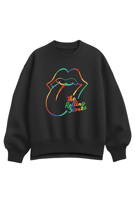 - RS Logo Rainbow - Women's Oversized Fleece Crew Sweatshirt