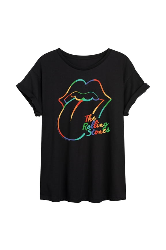 - RS Logo Rainbow - Women's Oversized Graphic T-Shirt