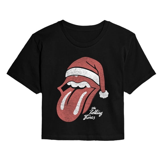 Rolling Stones - Santa Hat Women's Cropped Graphic T-Shirt