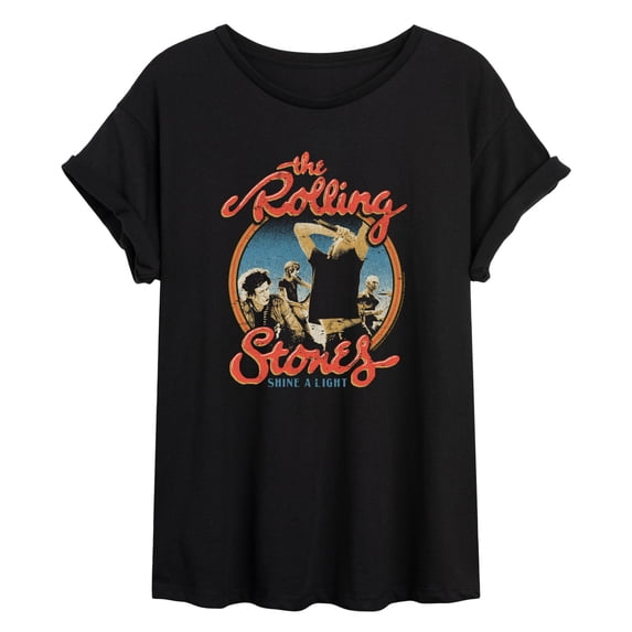Rolling Stones - Shine Light - Juniors Oversized Graphic T-Shirt