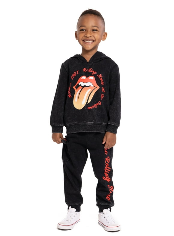 Rolling Stones Toddler Boys Graphic Hoodie and Jogger Pants Set, 2-Piece, Sizes 12M-5T