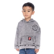 Rolling Stones Toddler Boys Mineral Washed Denim Graphic Hoodie, Sizes 12M-5T