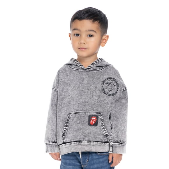 Toddler Boys Mineral Washed Denim Graphic Hoodie, Sizes 12M-5T