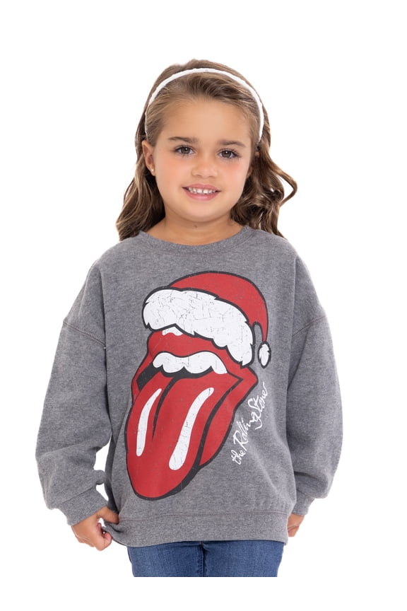 Rolling Stones Toddler Girls Holiday Crewneck Sweatshirt, Sizes 12M-5T