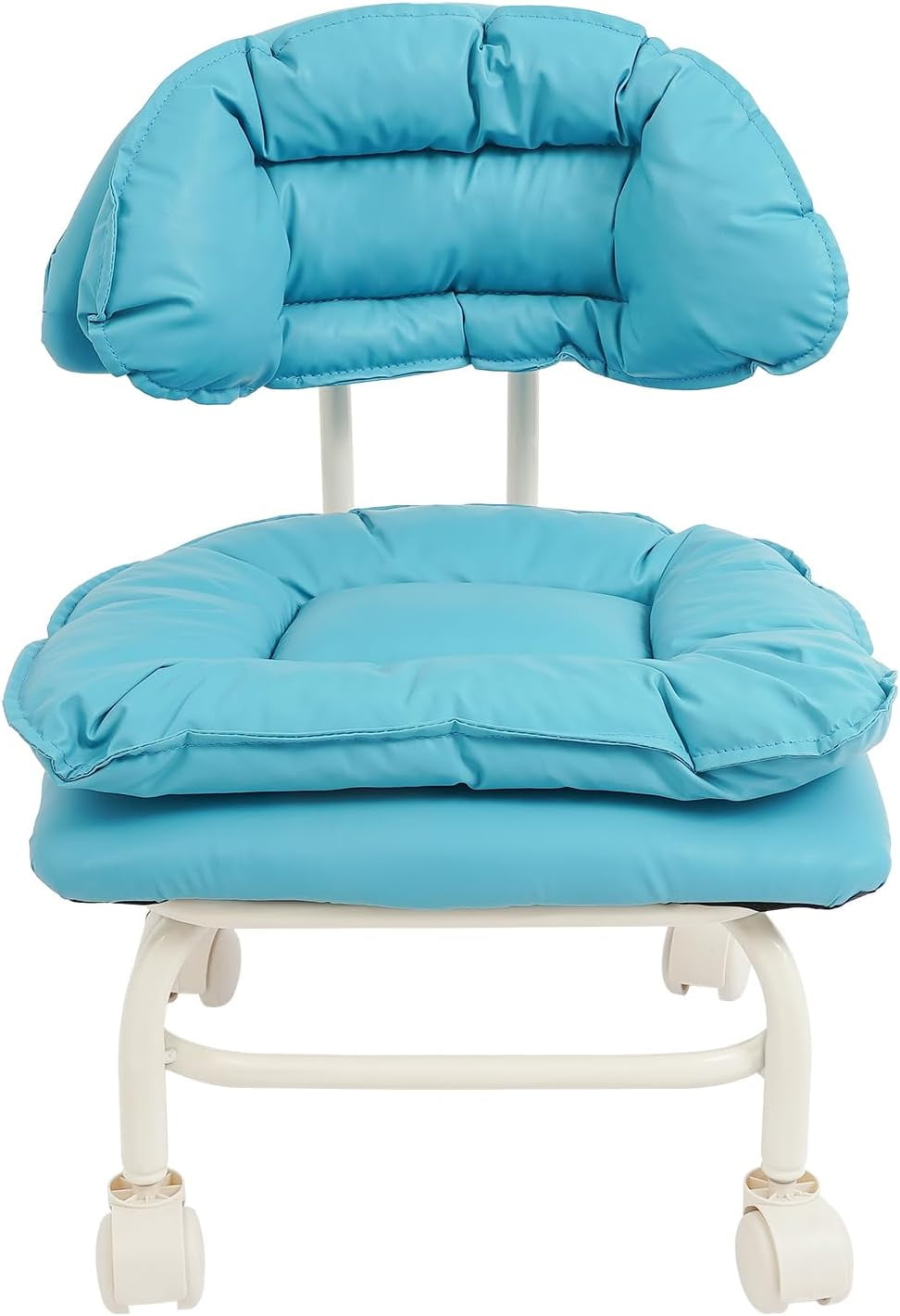 Rolling Stool with Back Rest, Heavy Duty Ergonomic Roller Chair, 330 ...