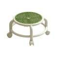 thumbnail image 1 of Rolling Stool, Low Stool, Small Wheeled Swivel Seat with Ergonomic Cushion, Compact Portable Plastic Stool for Home Use, 1 of 7