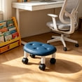 thumbnail image 1 of Rolling Stool,Mobile Seat,PU Padded Low Stool With Universal Wheels,Portable Movable Stool For Household Cleaning Work(Blue), 1 of 7