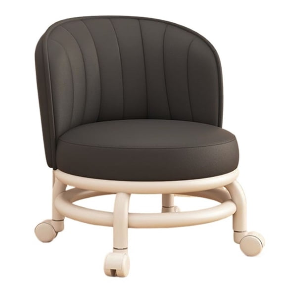 Rolling Stool with Backrest, Portable Mini Shoe Stools, Mobile Stool for Home, Office & Salon