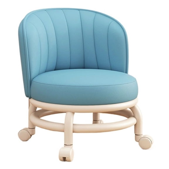 Rolling Stool with Backrest, Portable Mini Shoe Stools, Mobile Stool for Home, Office & Salon