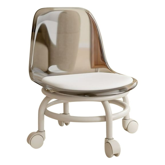 Rolling Stools with Wheels, Little Low Small Stools on Wheels, Swivel Chair Stool, 360 Degree Rotating Low Stool, Short Roller Seat Chair for Home Office Garage Salon Kitchen,A