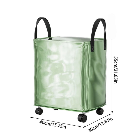 Rolling Storage Bag with Wheels Foldable Large Capacity Laundry Hamper Organizer with Carry Handles Waterproof